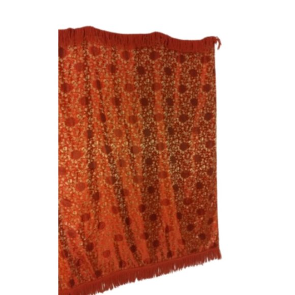 Vintage Red Bohemian style, Asian Decor Bed Throw by Stratford Home - Picture 3 of 12